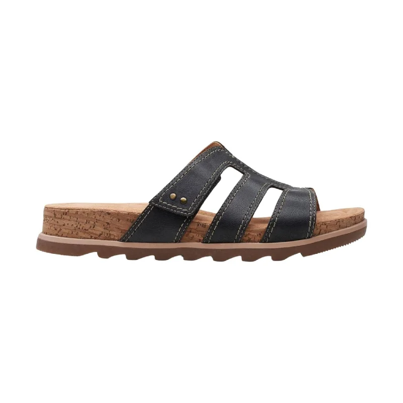 Clarks Women's Yacht Coral Sandal - Black Hip - Hop Sneaker Style  