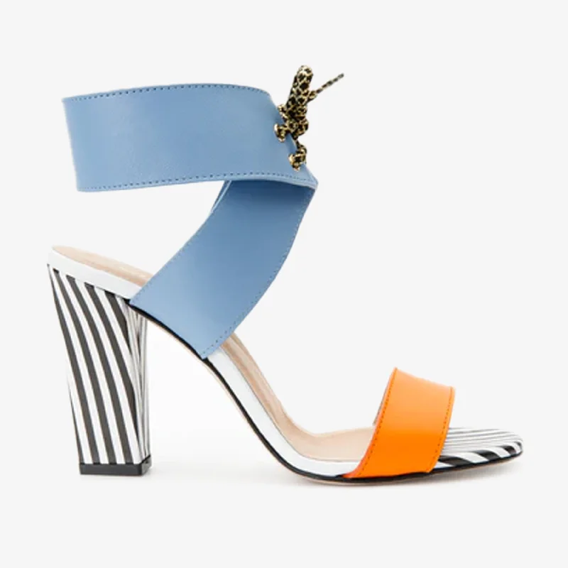 The Bloke Ankle Strap Multicolor Women Sandal Zip - Up Boot Style  