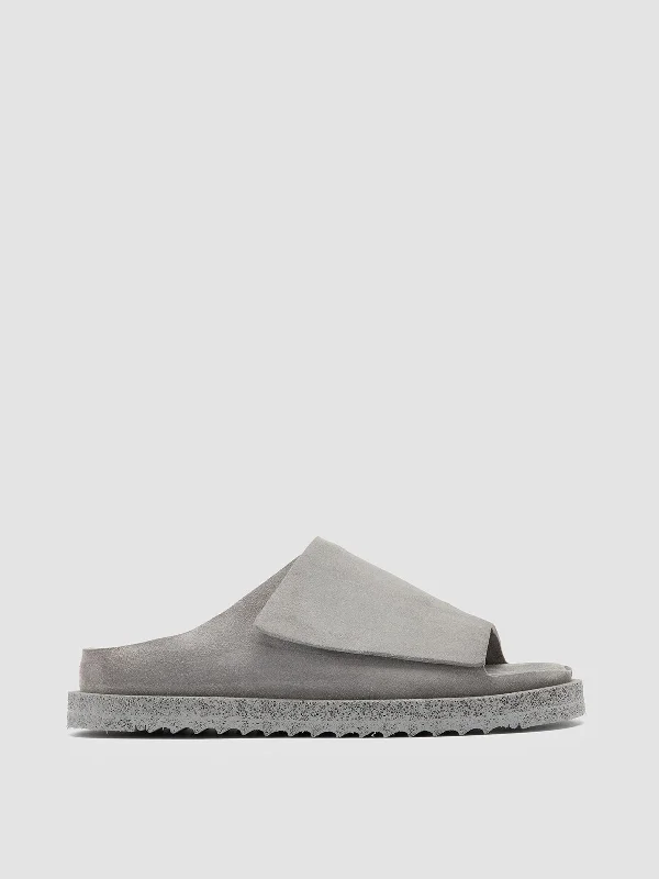 SANDS 106 - Gray Suede Slide Sandals Hip - Hop Sneaker Style  