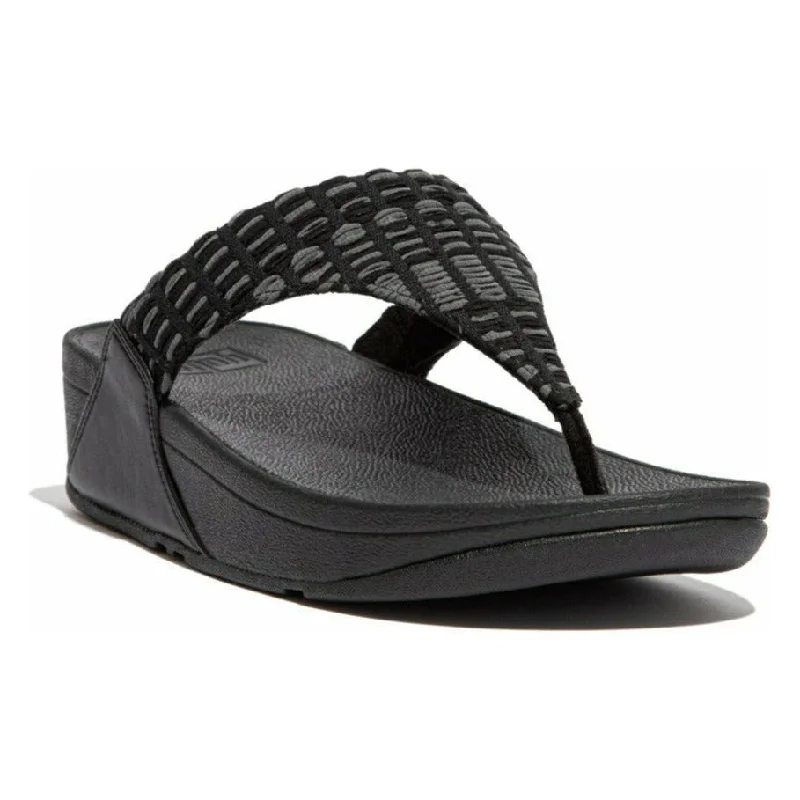 FITFLOP LULU ART-DENIM TOE-POST SANDAL - FINAL SALE! Ankle - High Military Boot Style  