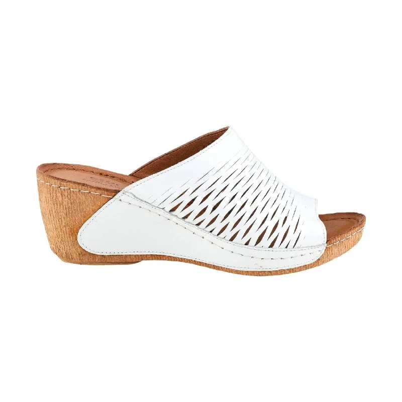 Spring Step Women's Cunacena Sandal - White Vintage Oxford Appeal 