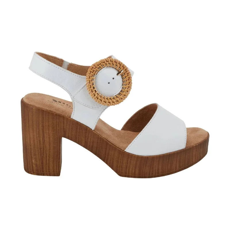 Spring Step Women's Gamona Sandals - White Casual Loafer Style          