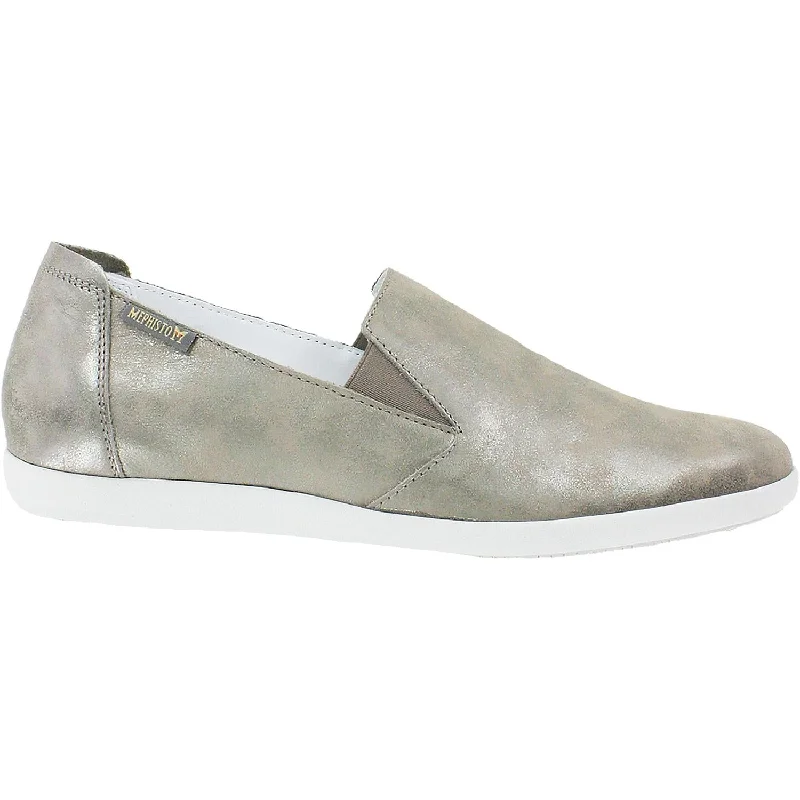 Women's Mephisto Korie Dark Taupe Monaco Leather Single - Buckle Monk Look  