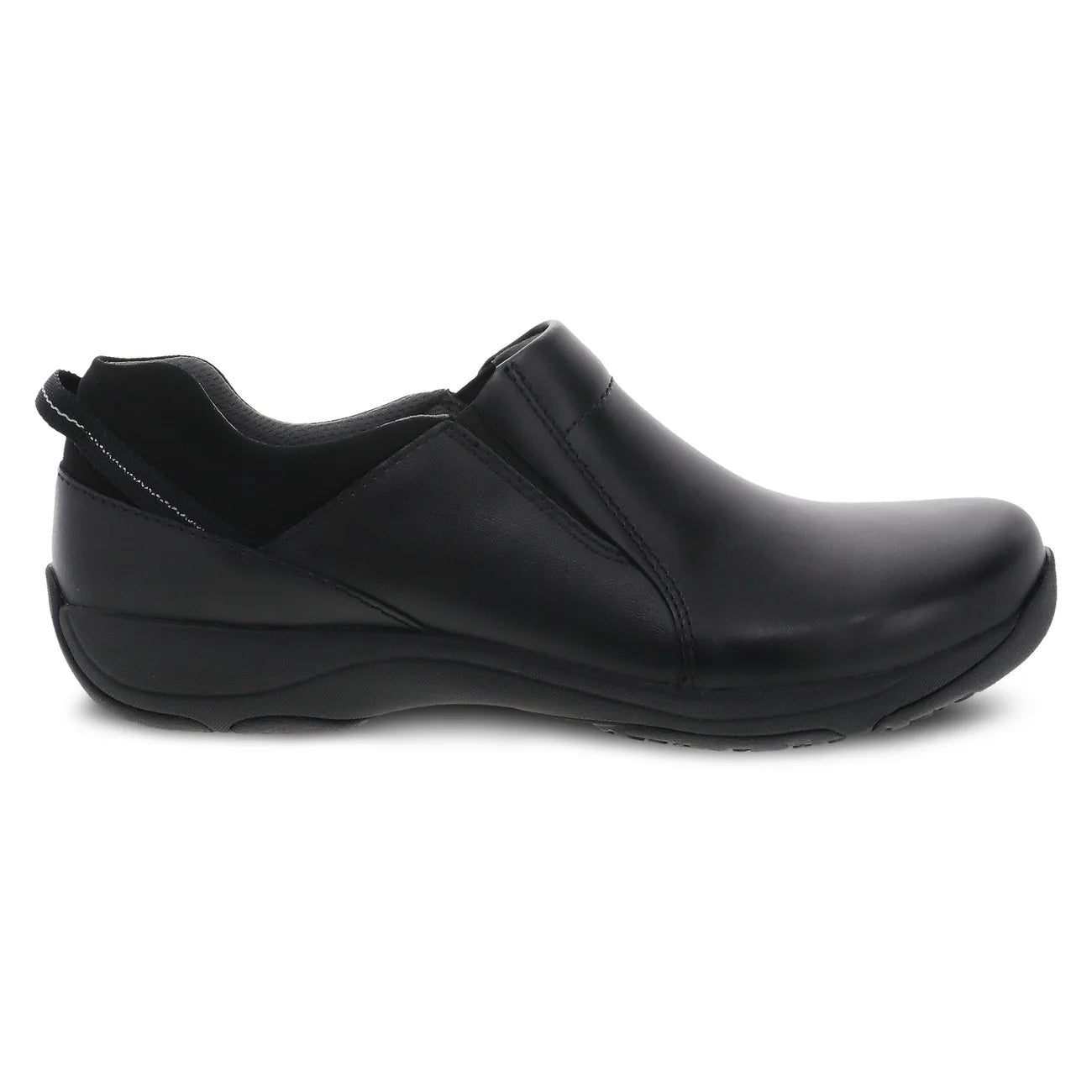 WOMEN'S DANKSO NECI SLIP-RESISTANT LOAFER | BLACK Rubber - Sole Plimsoll Look  