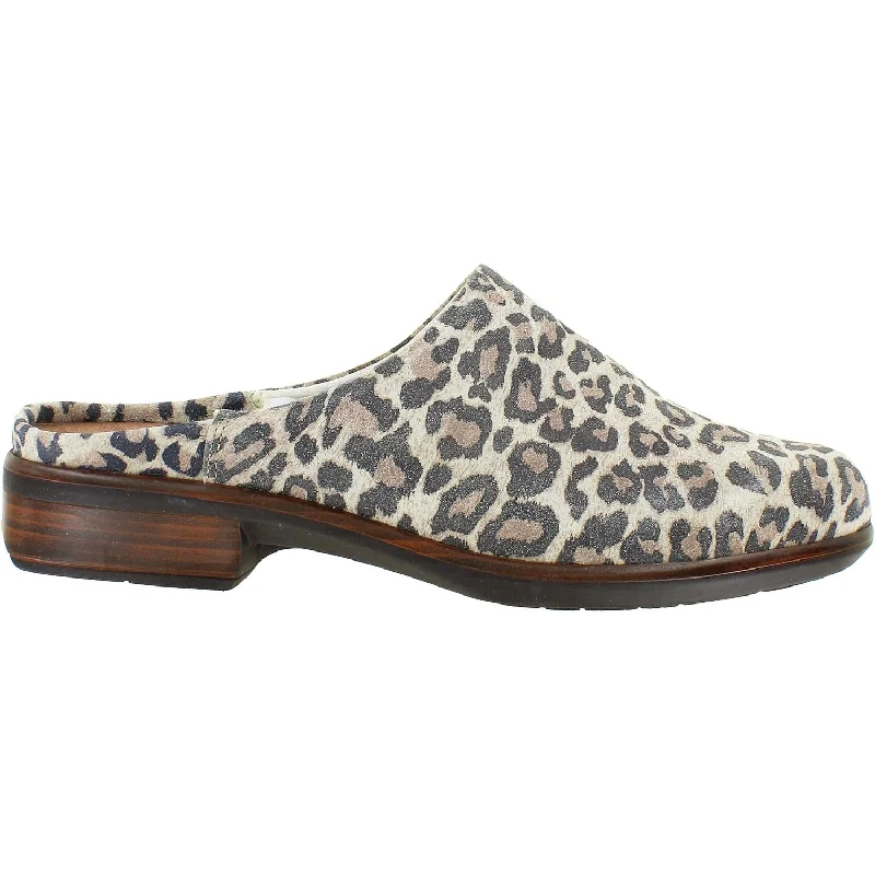 Women's Naot Lodos Cheetah Suede Blue Coast Loafer Aesthetic 