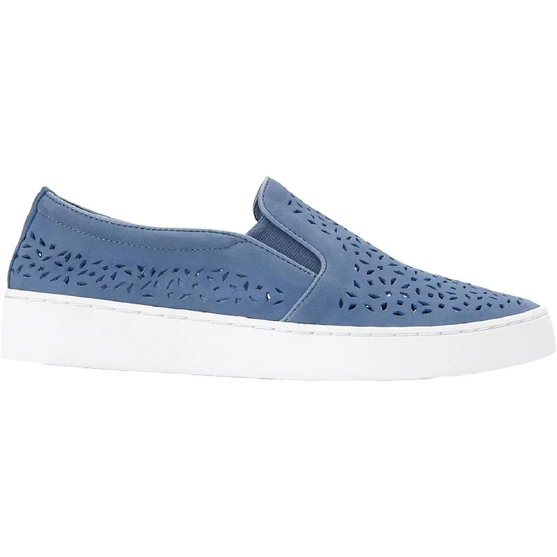 Women's Vionic Midi Perf Light Blue Leather Chunky Platform Sneaker Style  