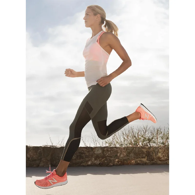 Women's New Balance WZANTPG2 Fresh Foam Zante Running Shoes Pink/Grey Mesh Two - Tone Shoe Design  