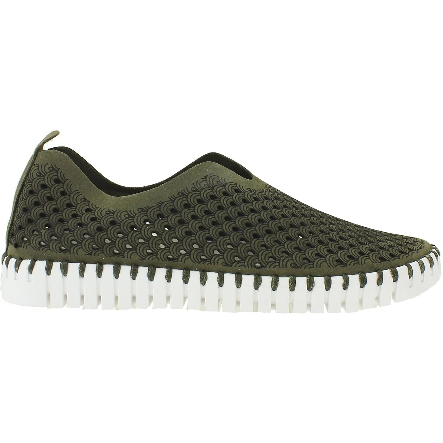 WOMEN'S ILSE JACOBSEN TULIP 139 SLIP-ON | DEEP OLIVE Moccasin Soft - Sole Style  