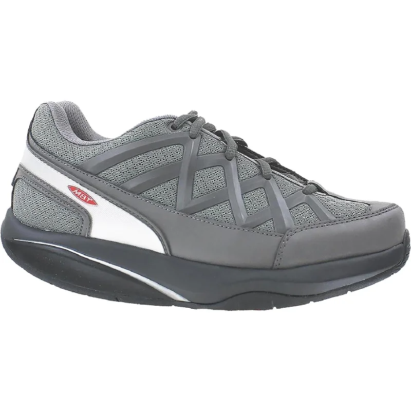 Men's MBT Sport 3 Grey Leather/Mesh Comfortable Derby Style  