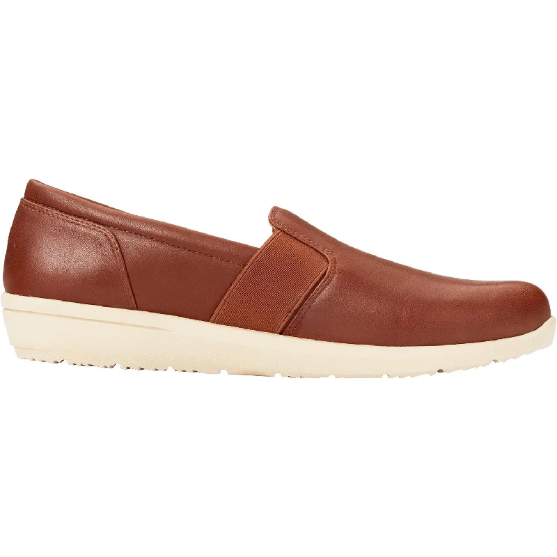 Women's Vionic Gianna Mocha Leather Metallic Trim Shoe Design  