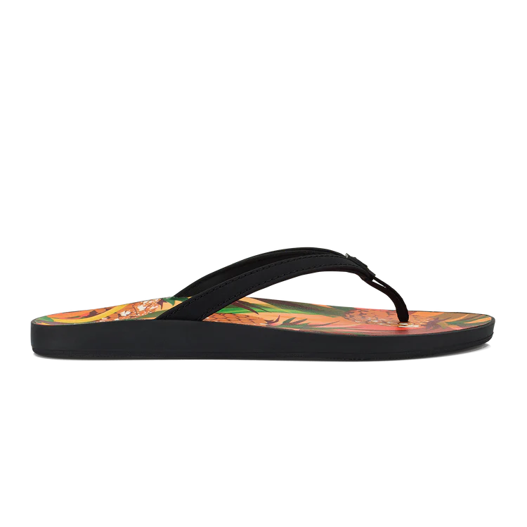 Women's Olukai Puawe Color:  Black / Pineapple Desert Boot Utility Style  