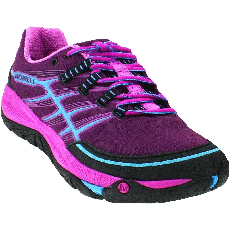 Women's Merrell All Out Rush Purple/Horizon Blue Mesh Bespoke Shoe Aesthetic 