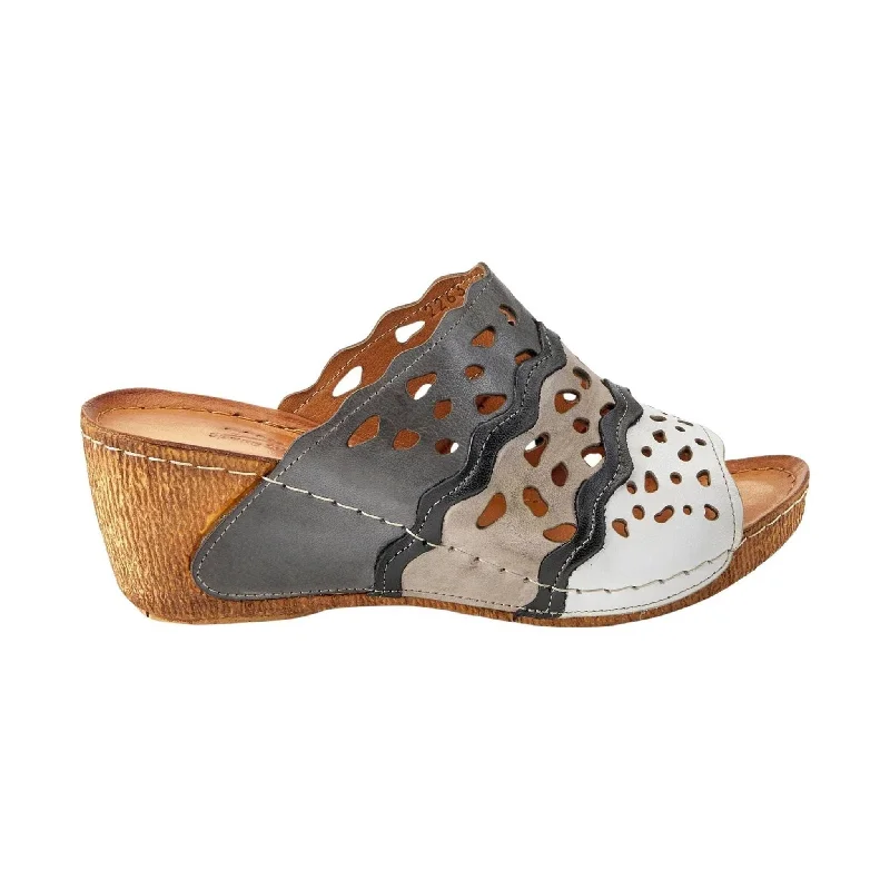 Spring Step Women's Footy Sandals - Grey Multi Performance Running Sneaker Look  