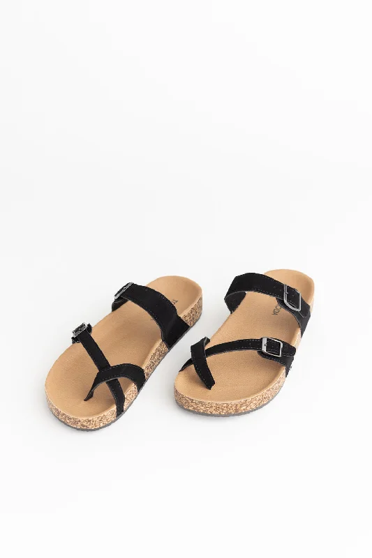 Amara Black Rubber - Sole Plimsoll Look  