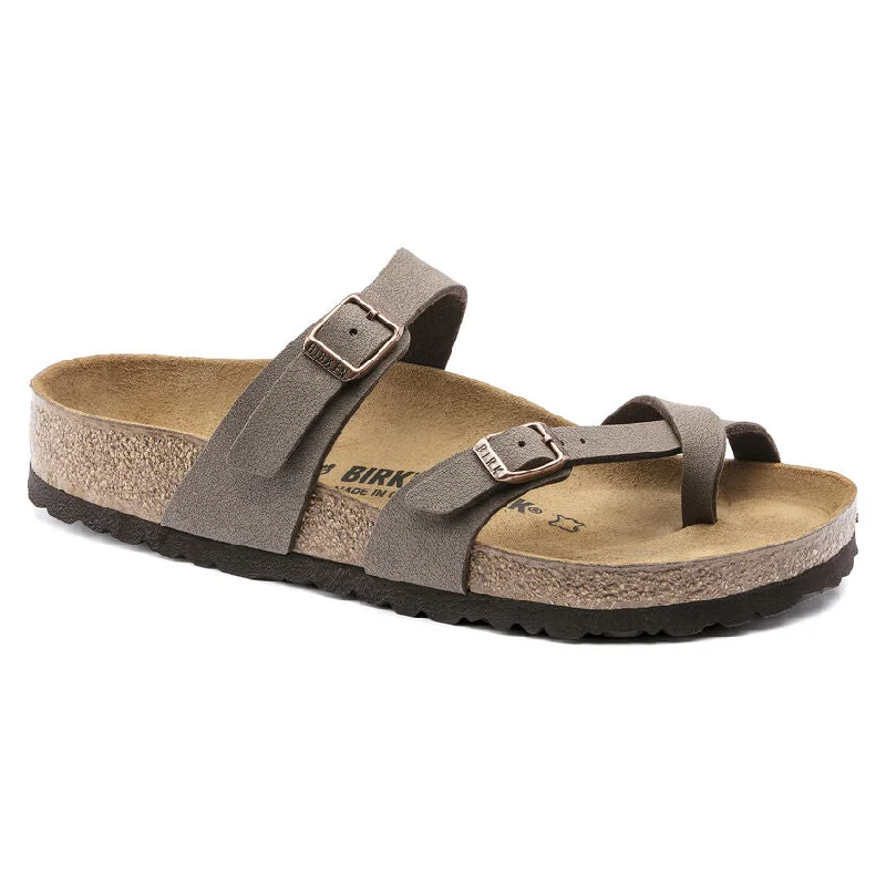 Birkenstock Womens Mayari Birkibuc Regular/Wide Combat - Inspired Military Boot Look  