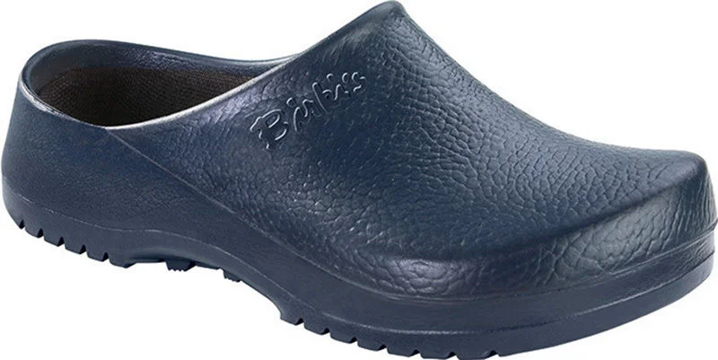 Super Birki Clog in Navy Retro Plimsoll Style  