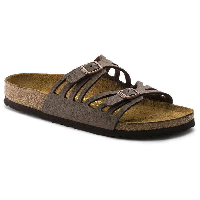 Birkenstock Women's Granada Birkibuc  Medium/Narrow Metallic Trim Shoe Design  