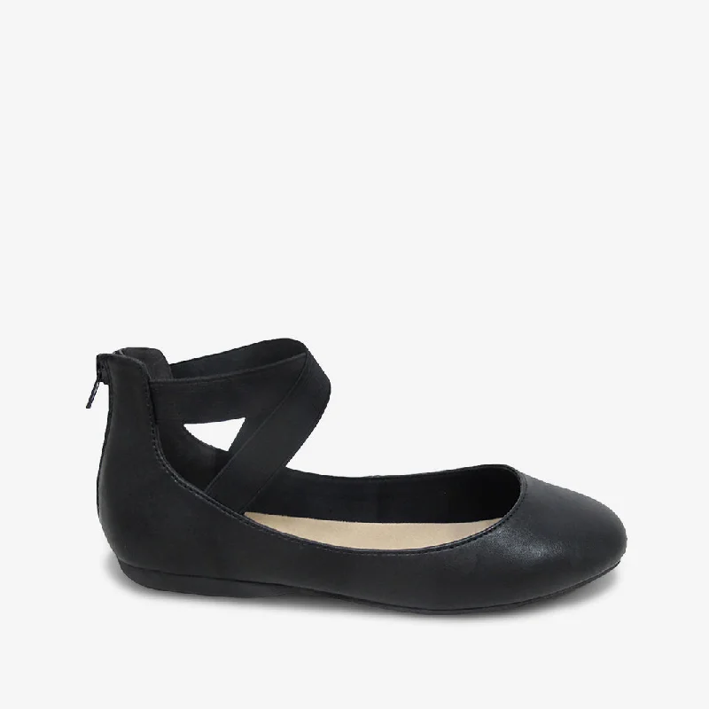 AUTUMN BLACK Strap - Up Sandal Resort Style  