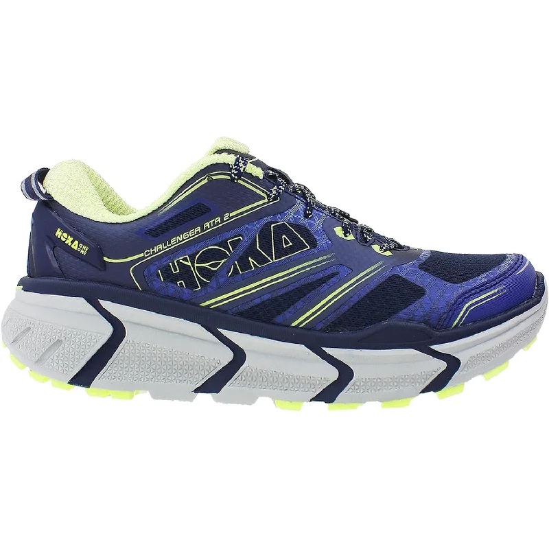 Women's Hoka One One Challenger ATR 2 Parisian Night/Sunny Lime Mesh Victorian - Era Boot Style  