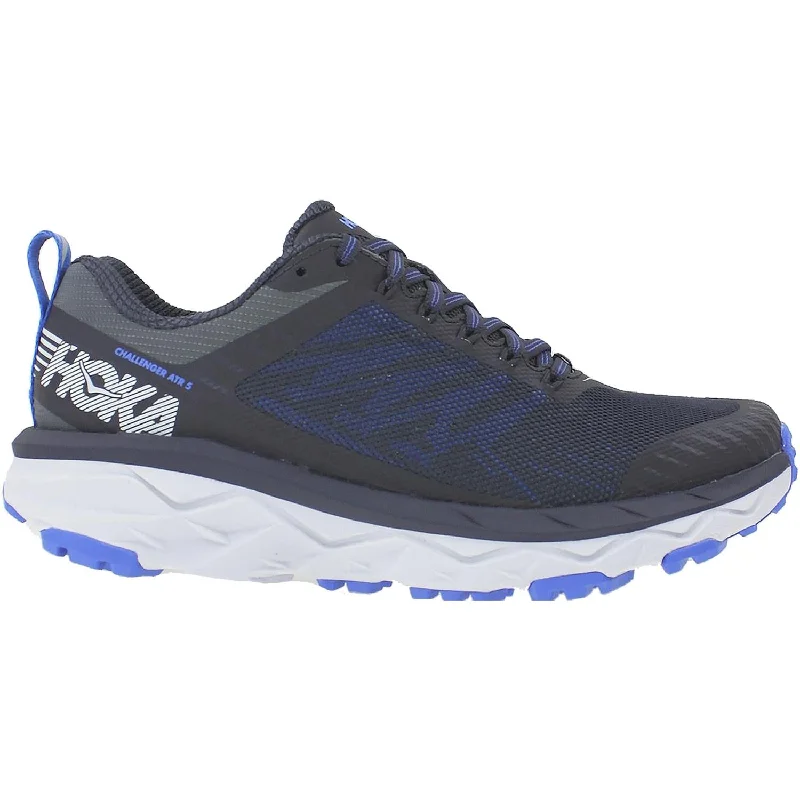 Women's Hoka One One Challenger ATR 5 Obsidian/Palace Blue Mesh Single - Buckle Monk Look  