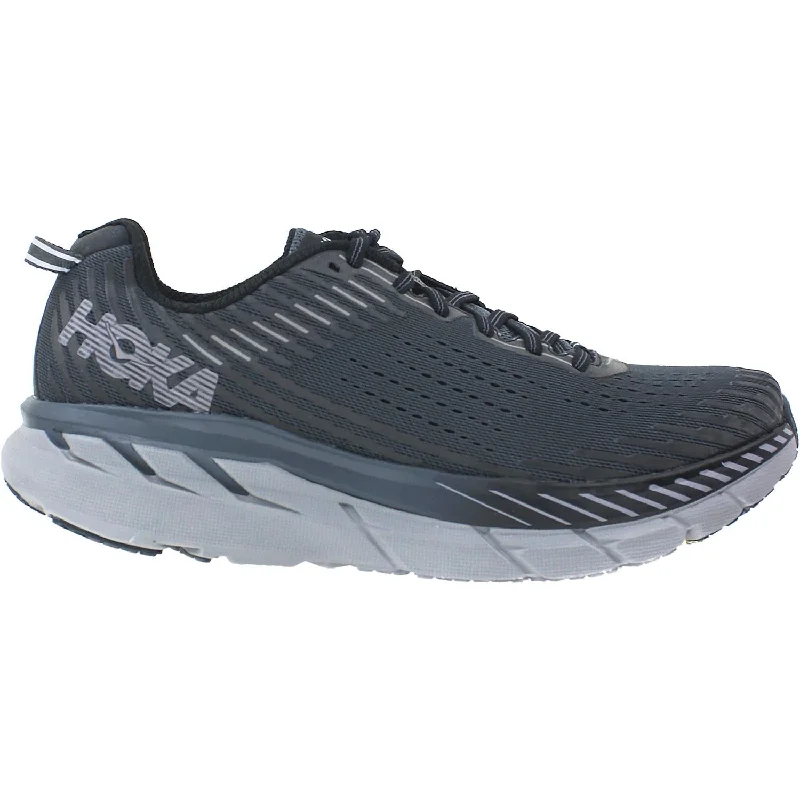 Men's Hoka One One Clifton 5 Anthracite/Dark Shadow Mesh Open - Lacing Derby Look  