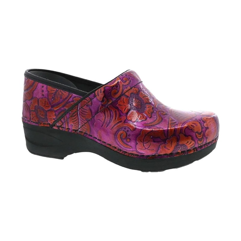 Dansko Women's XP 2.0 - Fuchsia Tooled Patent Moccasin Soft - Sole Style  