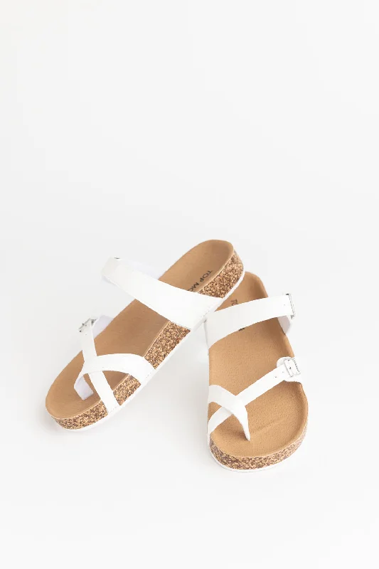 Amara White Strap - Up Sandal Resort Style  