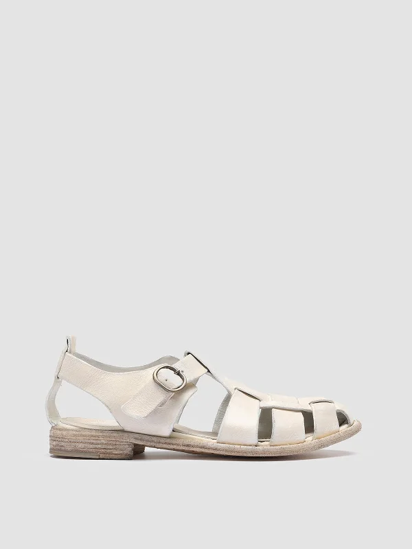 LEXIKON 536 - White Leather Sandals Hiking Boot Durability Style  