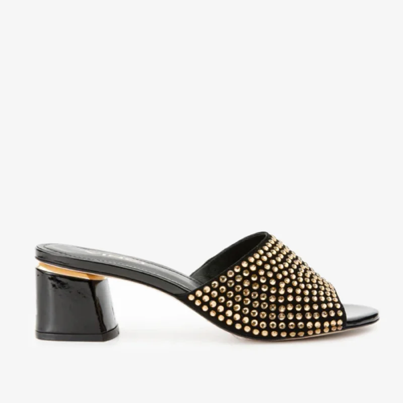The Ailano Gold Glitter Leather Women Sandal Artisan - Crafted Loafer Style  