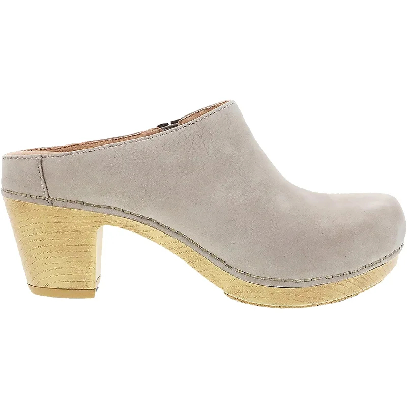 Women's Dansko Abbie Taupe Nubuck Strap - Up Sandal Resort Style  