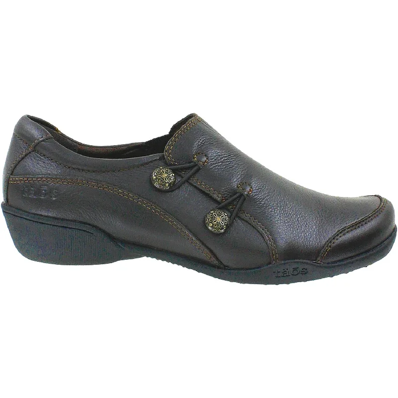 Women's Taos Encore Brown Leather Neon - Accent Sneaker Look  