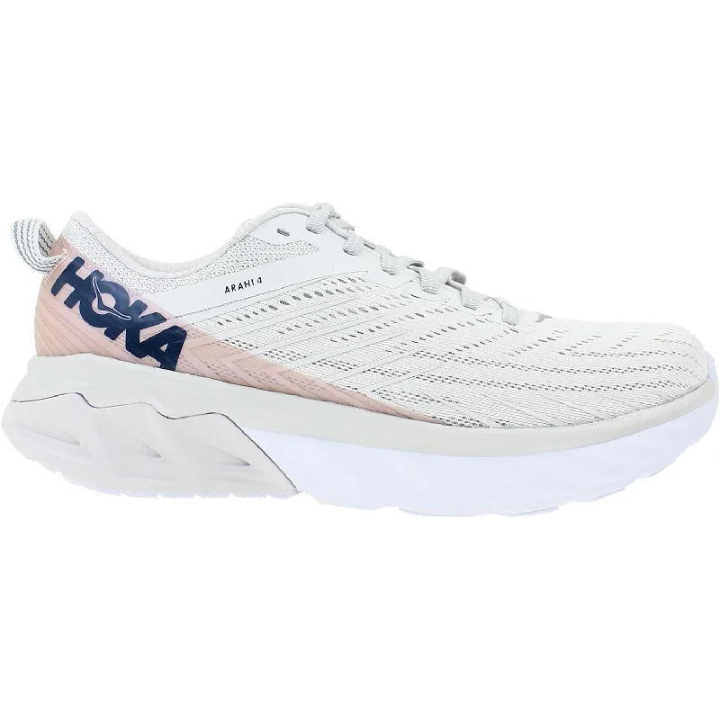 Women's Hoka One One Arahi 4 Nimbus Cloud/Lunar Rock Mesh Chunky Platform Sneaker Style  
