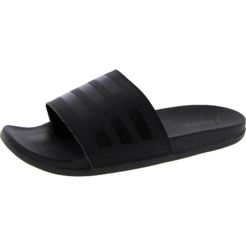 Adidas Mens Slip On Open Toe Slide Sandals Glow - in - the - Dark Shoe Design  