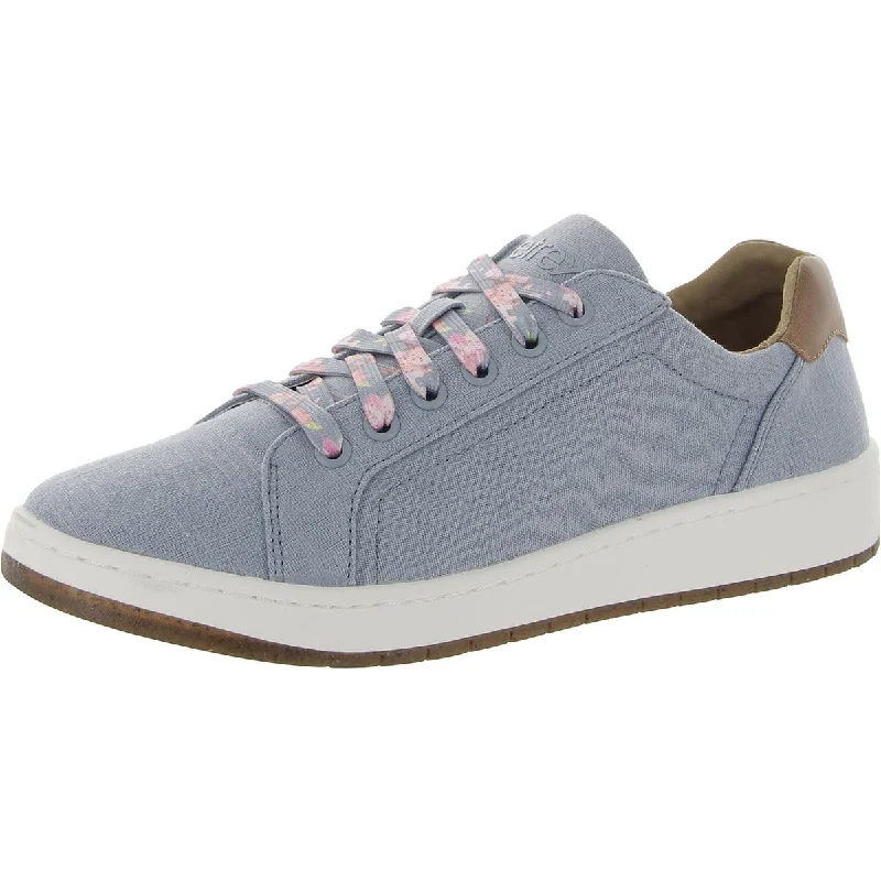 Aetrex Womens Renee Canvas Lifestyle Casual and Fashion Sneakers Striped Shoe Style  
