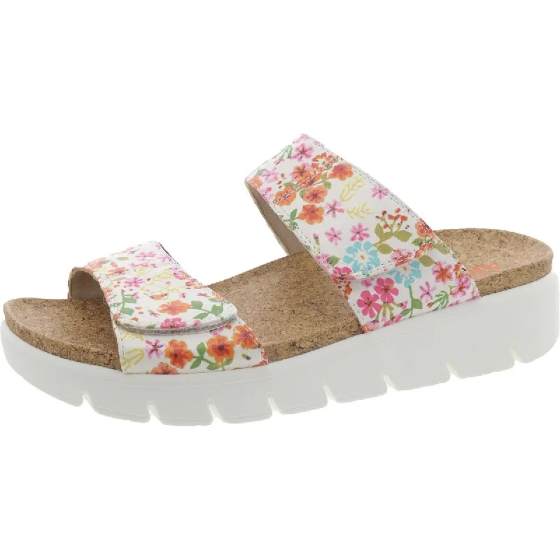 Alegria Womens Adjustable Open Toe Flatform Sandals Tassel Driving Shoe Look 