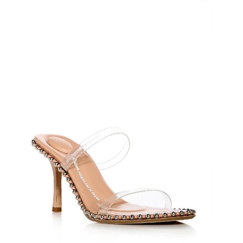 Alexander Wang Womens Nova 85 Studded Slip On Heels Buckle -