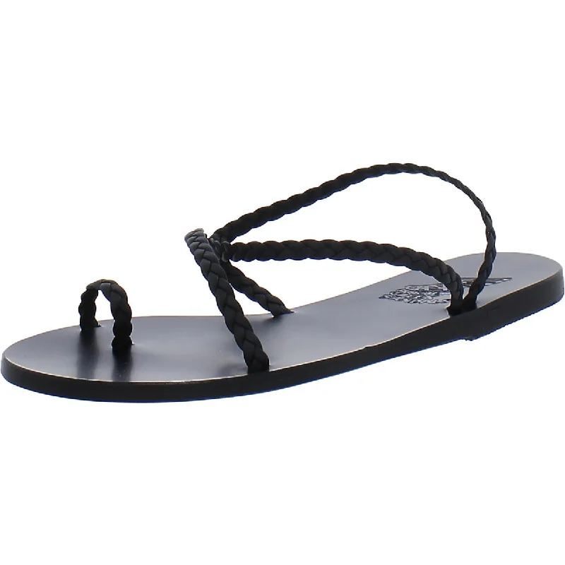 Ancient Greek Sandals Womens ELEFTHERIA Leather Toe Loop Sandals Monochromatic Shoe Look  
