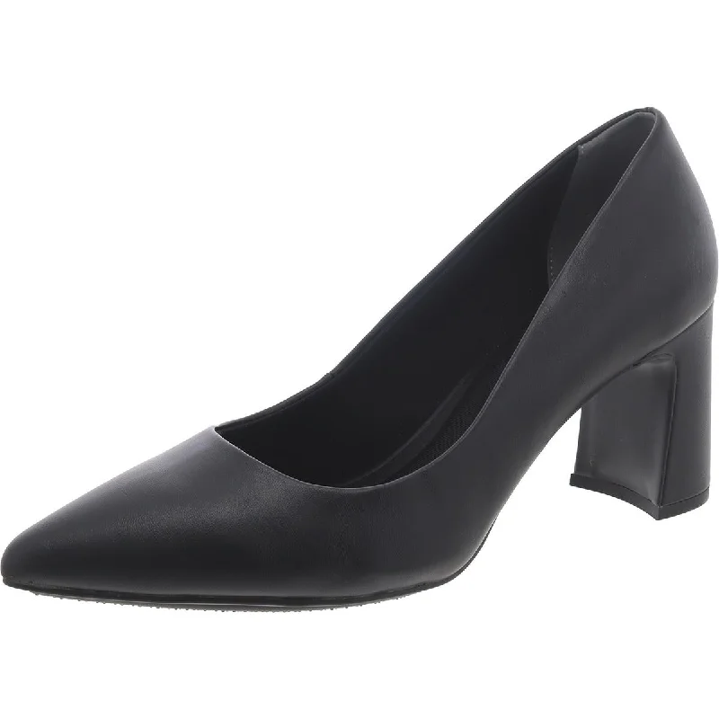 Anne Klein Womens Benedette Faux Leather Pointed Toe Pumps Moccasin Soft - Sole Style  