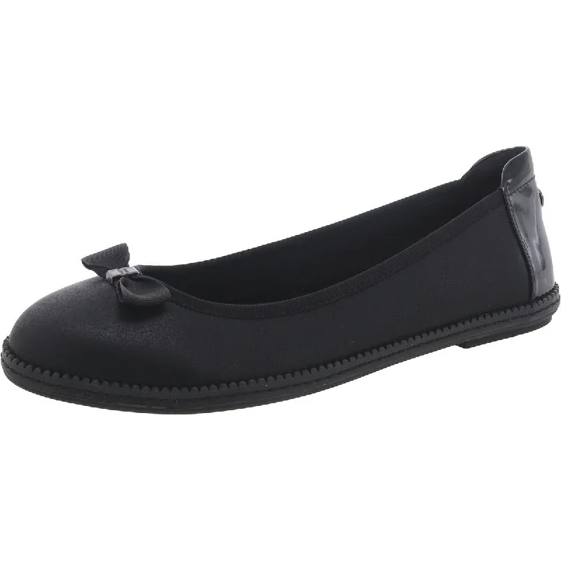 Anne Klein Womens EMBER Faux Leather Round toe Ballet Flats Minimalist Sneaker Style  