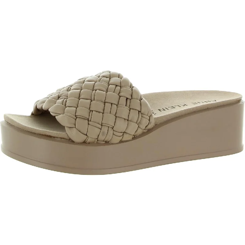 Anne Klein Womens Slip On Platform Sandals Inflatable Shoe Look 