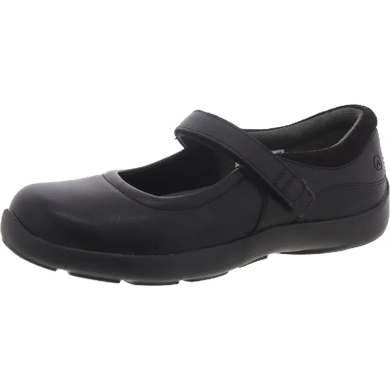 Anodyne Womens Leather Round toe Mary Janes Ivy League Loafer Look 