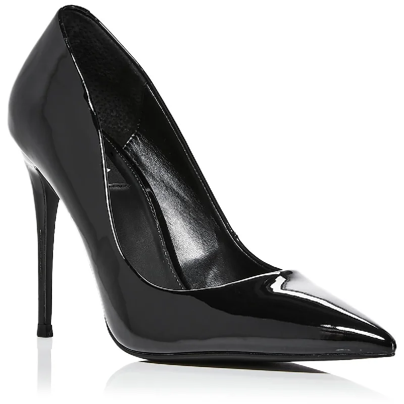 Aqua Womens Brit Patent Pointed Toe Pumps Tech - Inspired Sneaker Look  