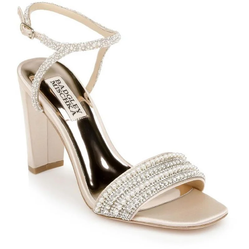Badgley Mischka Womens Kari Slip On Dressy Heels Leather Driving Shoe Style  