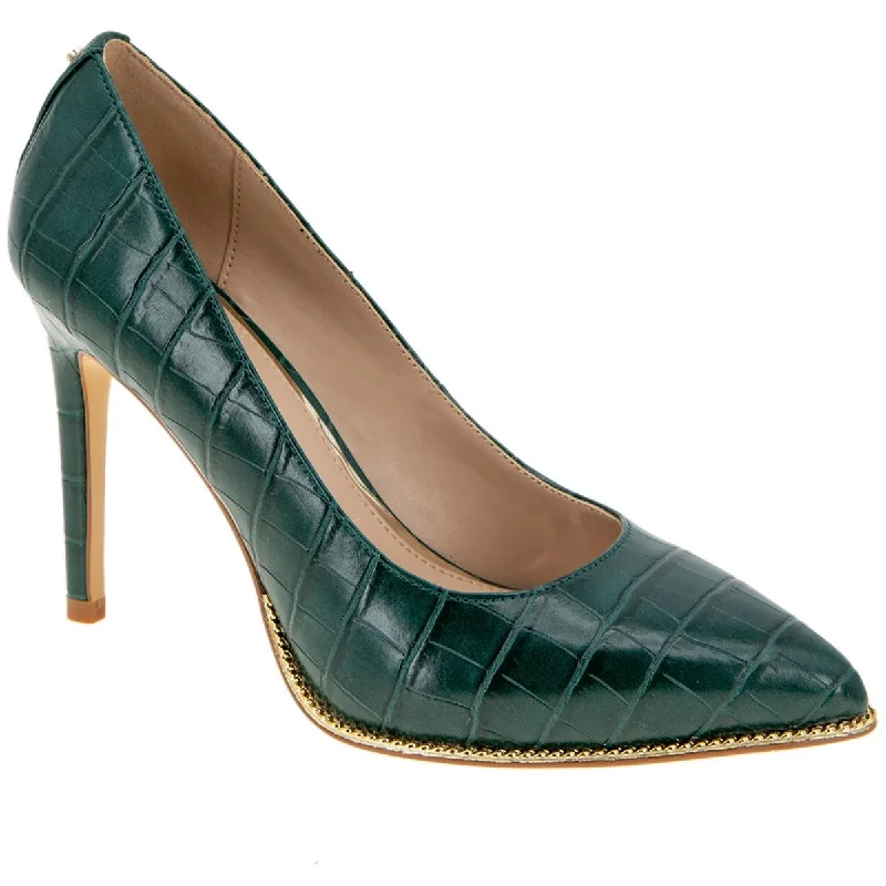 BCBGeneration Women's Hallix Pointed Toe High Heel Pump Metallic Trim Shoe Design  