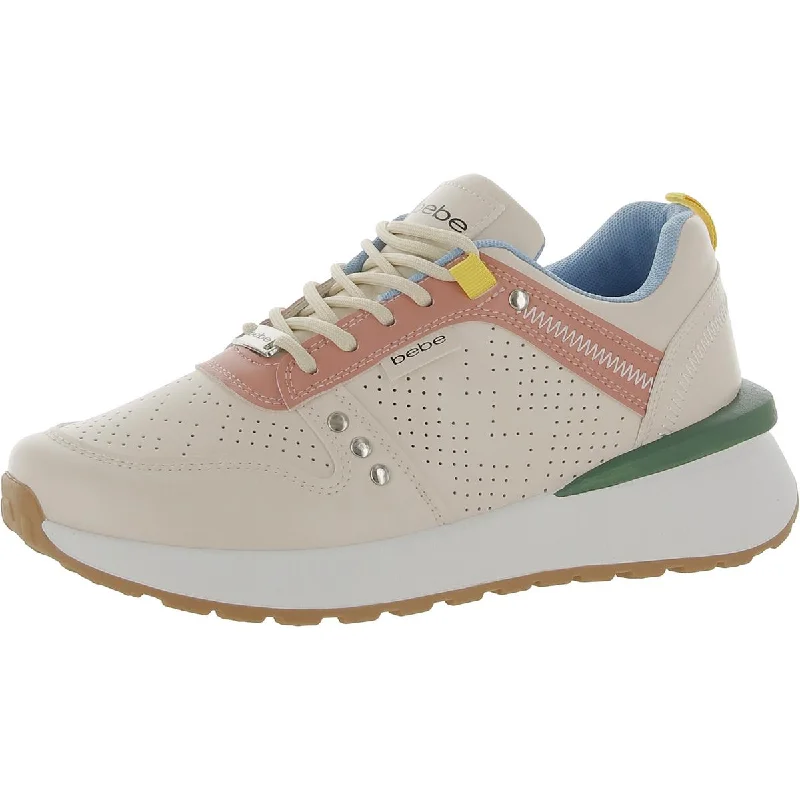 Bebe Sport Womens Aleska Faux Leather Fitness Running Shoes Suede Desert Boot 