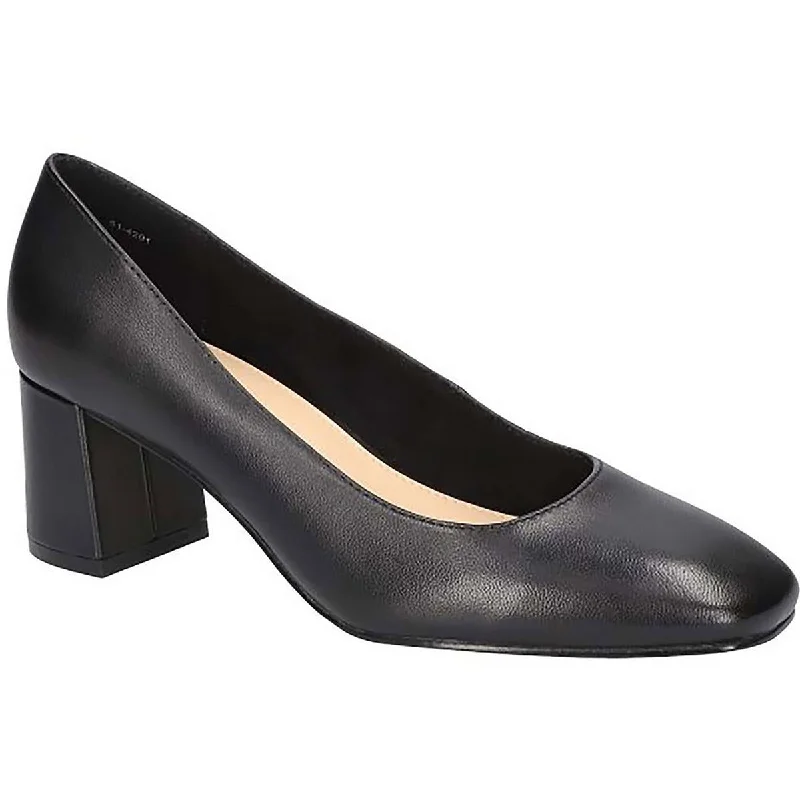 Bella Vita Womens JILLIAN Leather Square toe Pumps Memory - Foam Slipper Look  