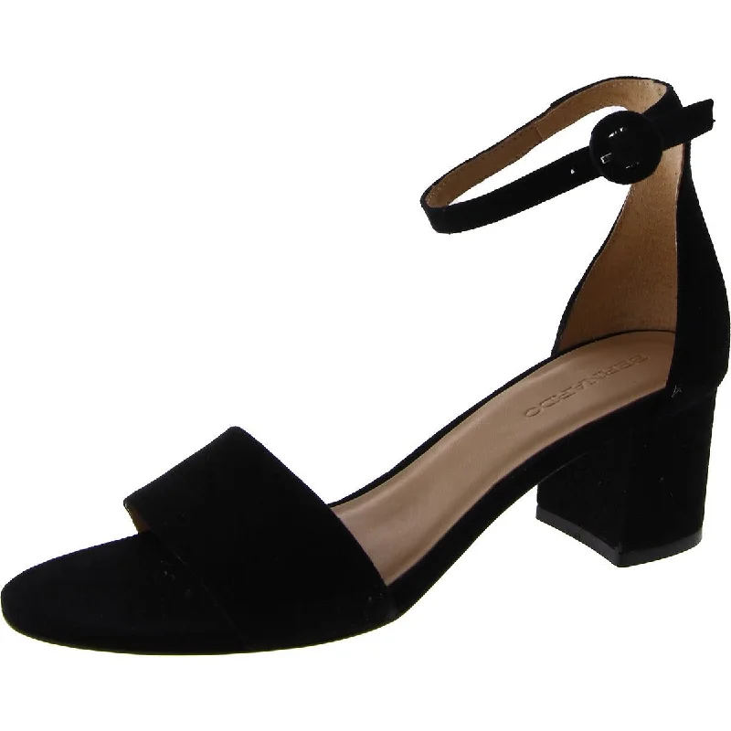 Bernardo Womens Belinda Faux Suede Ankle Strap Heels Strap - Up Sandal Resort Style  