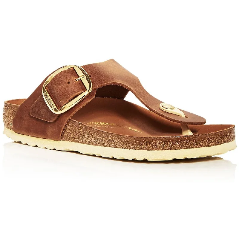 Birkenstock Womens Gizeh Big Buckle Leather Slip On Thong Sandals Aesthetic  