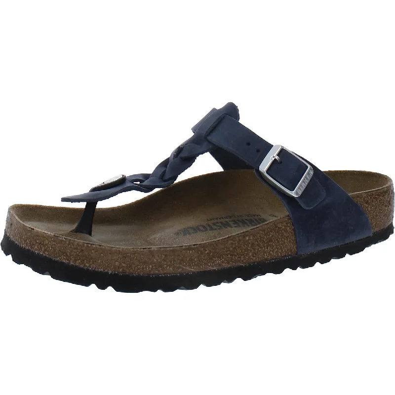 Birkenstock Womens Gizeh Braided Woven Flip-Flop Thong Sandals British Gentleman Oxford Style  