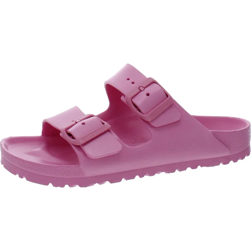 Birkenstock Womens Slip On Flat Pool Slides Monochromatic Shoe Look  